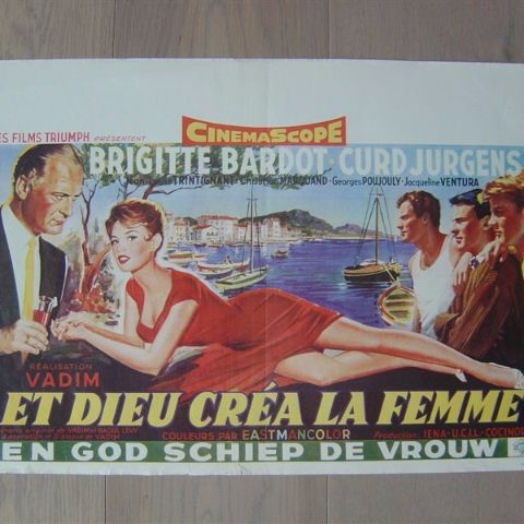 'Et Dieu crea la femme' (Bardor) Belgian affichette